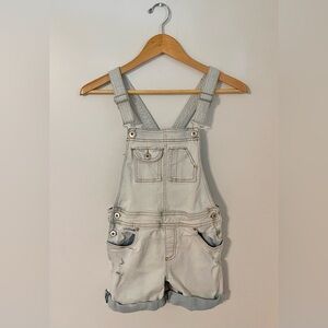 Lucky Brand Kids Denim Shortalls Overalls Shorts size 14